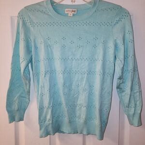 Azizah Women's Light Blue Crew Neck Sweater